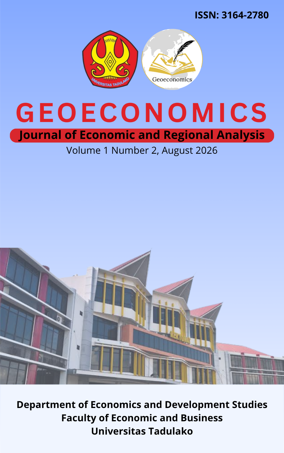 					Lihat Volume 1 Nomor 2, Agustus 2026, Geoeconomics: Journal of Economic and Regional Analysis
				